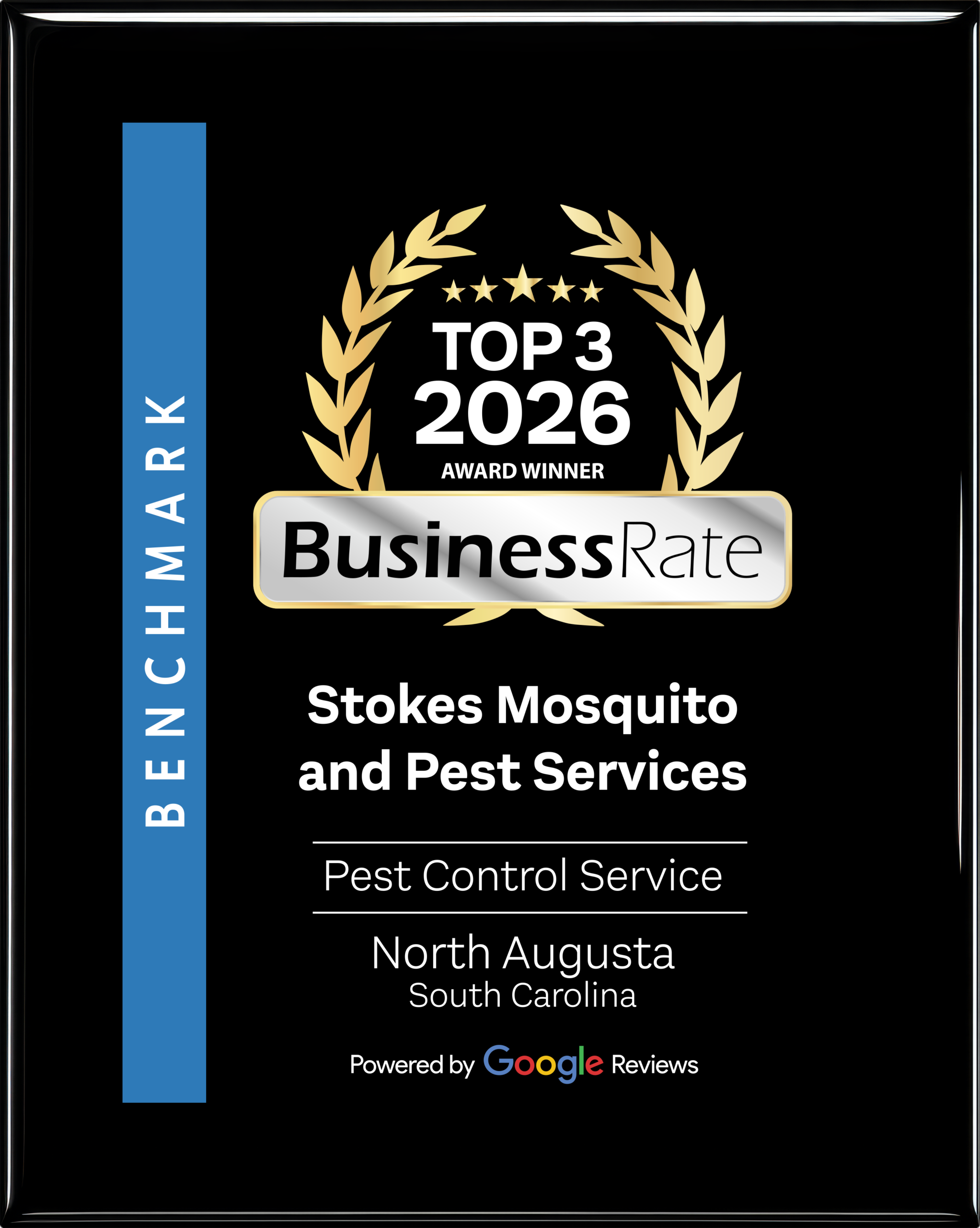 BusinessRate Top 3 2026 Award - Stokes Mosquito and Pest Services